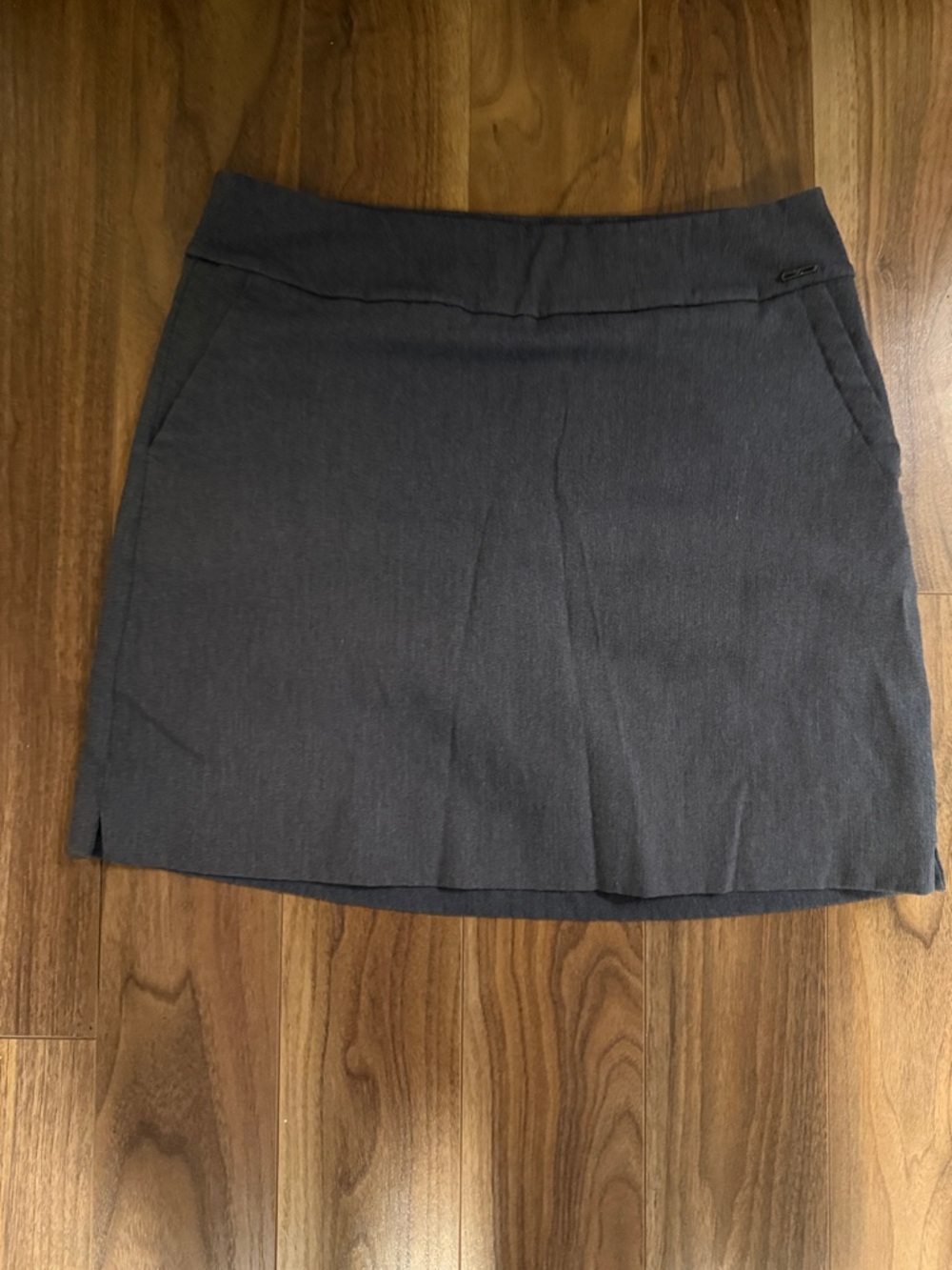 Classic Gray Mini Skirt with Clean Lines